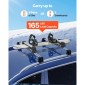 Βάση οροφής VEVOR Ski & Snowboard, Μεταφορά έως και 4 ζευγάρια σκι ή 2 Snowboard, 2 ΤΕΜ Αλουμίνιο Universal Roof Rack Car με κλειδαριά & λαστιχένια επένδυση, φορέας για καλάμι ψαρέματος, ταιριάζουν με τις περισσότερες εγκάρσιες ράβδους