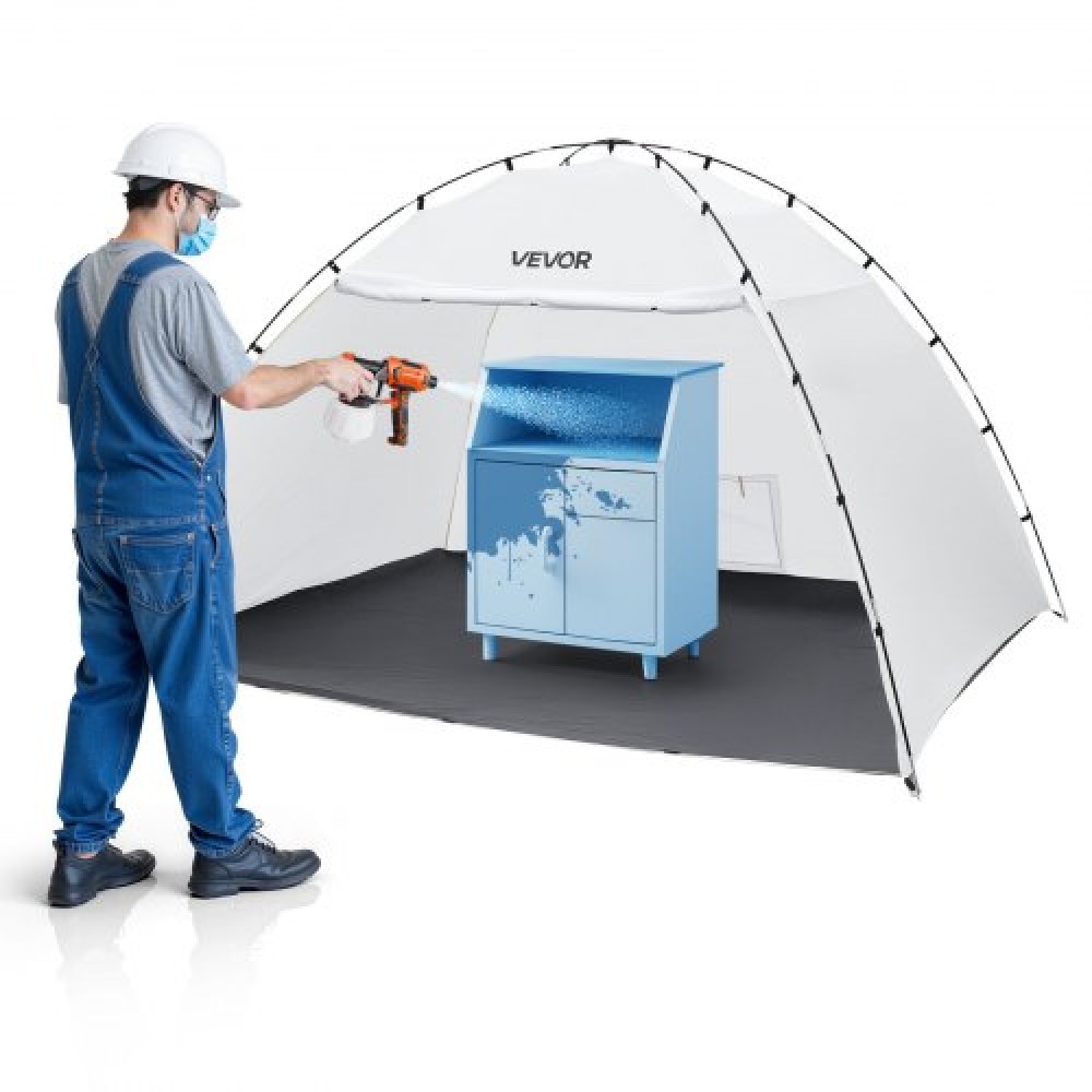 VEVOR Portable Paint Booth Tent, 32930 x 2300 x 1880mm Painting Tent Station, Spray Shelter με ενσωματωμένο δάπεδο & δικτυωτή οθόνη, μεγάλος χώρος, Oxford σκηνές βαφής με σπρέι για ντουλάπι, καρέκλες, τραπέζια
