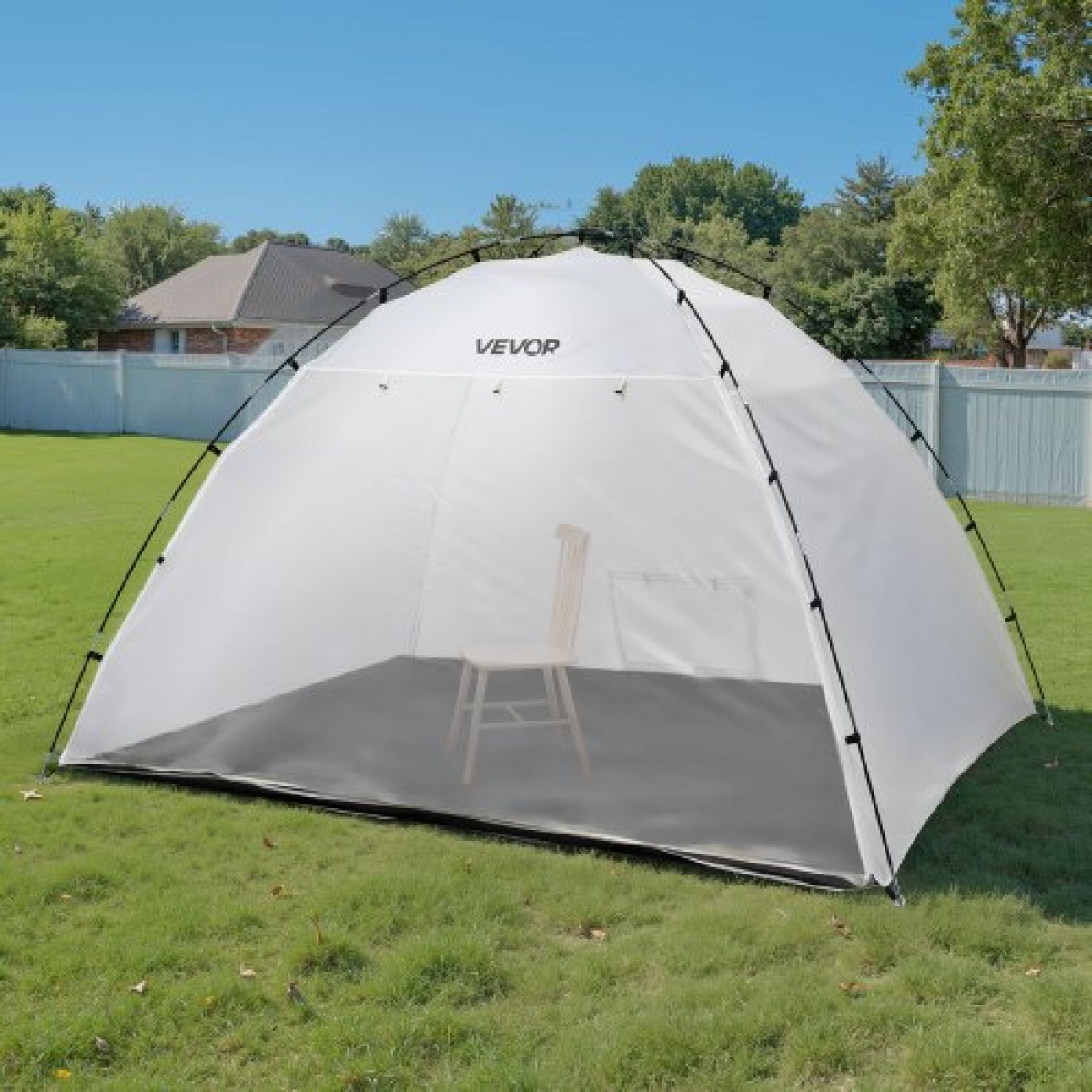 VEVOR Portable Paint Booth Tent, 32930 x 2300 x 1880mm Painting Tent Station, Spray Shelter με ενσωματωμένο δάπεδο & δικτυωτή οθόνη, μεγάλος χώρος, Oxford σκηνές βαφής με σπρέι για ντουλάπι, καρέκλες, τραπέζια