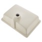 Νεροχύτης μπάνιου VEVOR Undermount, 470 x 335 mm Ορθογώνιος λευκός κεραμικός νεροχύτης με τρύπα υπερχείλισης, κάτω από πάγκο σε μοντέρνα λεκάνη νιπτήρα μπάνιου νεροχύτη, ορθογώνιο για μικρό χώρο