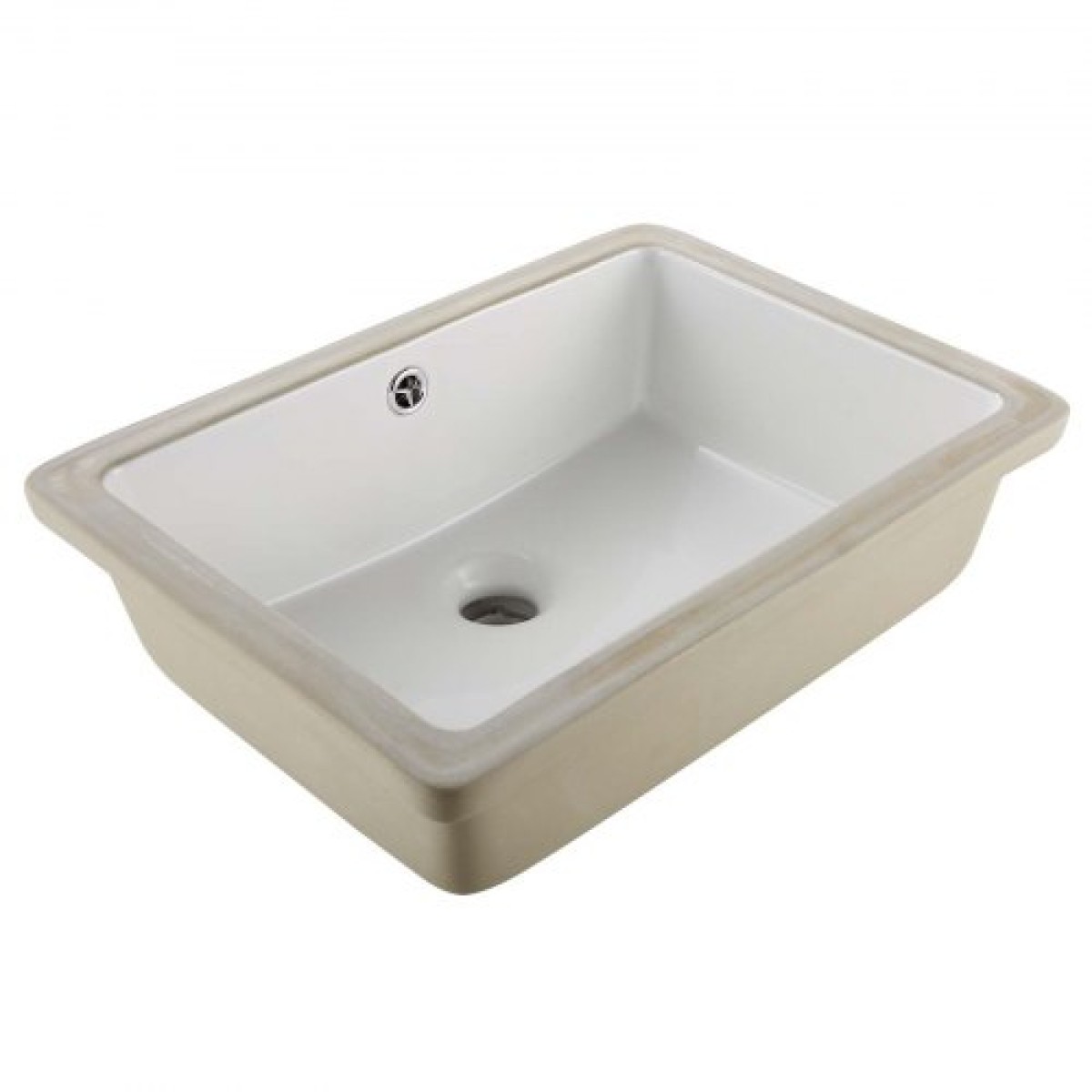 Νεροχύτης μπάνιου VEVOR Undermount, 470 x 335 mm Ορθογώνιος λευκός κεραμικός νεροχύτης με τρύπα υπερχείλισης, κάτω από πάγκο σε μοντέρνα λεκάνη νιπτήρα μπάνιου νεροχύτη, ορθογώνιο για μικρό χώρο