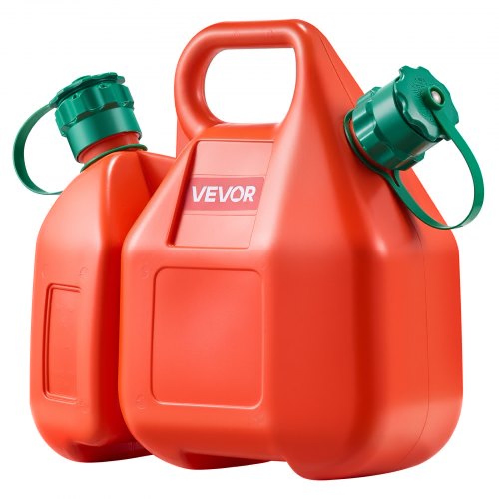 Δοχείο καυσίμου VEVOR, 6 L, Δεξαμενή καυσίμου με στόμιο & Δοχείο 1,9 L Extra Oil, Μέγιστος ρυθμός ροής 5,5 L/min, στεγανό και φορητό επίπεδο δοχείο υγρού για τα περισσότερα αυτοκίνητα μοτοσικλέτα ATV UTV