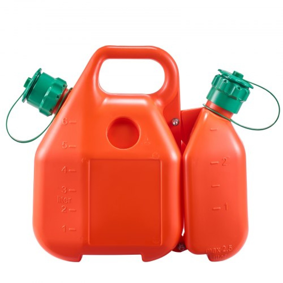 Δοχείο καυσίμου VEVOR, 6 L, Δεξαμενή καυσίμου με στόμιο & Δοχείο 1,9 L Extra Oil, Μέγιστος ρυθμός ροής 5,5 L/min, στεγανό και φορητό επίπεδο δοχείο υγρού για τα περισσότερα αυτοκίνητα μοτοσικλέτα ATV UTV