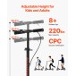 VEVOR Kick Scooter για Παιδιά Ηλικιών 8+, Έφηβοι και Ενήλικες, Μικρό σκούτερ 2 τροχών με τιμόνι ρυθμιζόμενο σε ύψος, φαρδύ αντιολισθητικό κατάστρωμα, αναδιπλούμενο ελαφρύ πλαίσιο για αγόρια και κορίτσια έως 99,8 κιλά, μαύρο