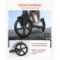 VEVOR Kick Scooter για Παιδιά Ηλικιών 8+, Έφηβοι και Ενήλικες, Μικρό σκούτερ 2 τροχών με τιμόνι ρυθμιζόμενο σε ύψος, φαρδύ αντιολισθητικό κατάστρωμα, αναδιπλούμενο ελαφρύ πλαίσιο για αγόρια και κορίτσια έως 99,8 κιλά, μαύρο