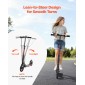 VEVOR Kick Scooter για Παιδιά Ηλικιών 8+, Έφηβοι και Ενήλικες, Μικρό σκούτερ 2 τροχών με τιμόνι ρυθμιζόμενο σε ύψος, φαρδύ αντιολισθητικό κατάστρωμα, αναδιπλούμενο ελαφρύ πλαίσιο για αγόρια και κορίτσια έως 99,8 κιλά, μαύρο