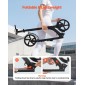 VEVOR Kick Scooter για Παιδιά Ηλικιών 8+, Έφηβοι και Ενήλικες, Μικρό σκούτερ 2 τροχών με τιμόνι ρυθμιζόμενο σε ύψος, φαρδύ αντιολισθητικό κατάστρωμα, αναδιπλούμενο ελαφρύ πλαίσιο για αγόρια και κορίτσια έως 99,8 κιλά, μαύρο