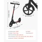 VEVOR Kick Scooter για Παιδιά Ηλικιών 8+, Έφηβοι και Ενήλικες, Μικρό σκούτερ 2 τροχών με τιμόνι ρυθμιζόμενο σε ύψος, φαρδύ αντιολισθητικό κατάστρωμα, αναδιπλούμενο ελαφρύ πλαίσιο για αγόρια και κορίτσια έως 99,8 κιλά, μαύρο