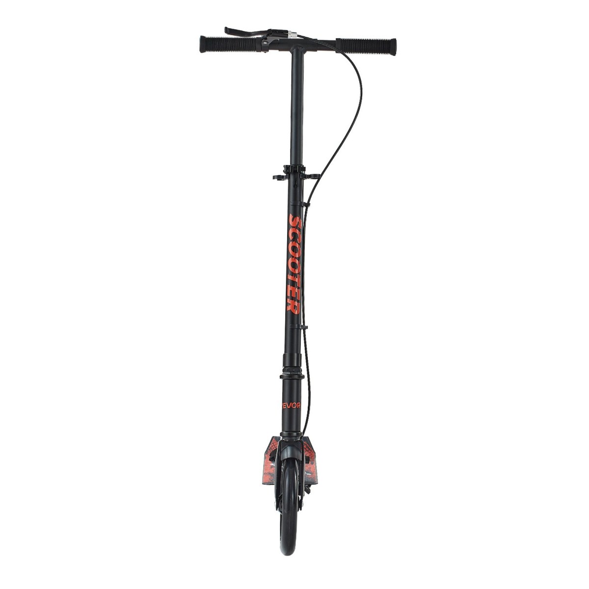 VEVOR Kick Scooter για Παιδιά Ηλικιών 8+, Έφηβοι και Ενήλικες, Μικρό σκούτερ 2 τροχών με τιμόνι ρυθμιζόμενο σε ύψος, φαρδύ αντιολισθητικό κατάστρωμα, αναδιπλούμενο ελαφρύ πλαίσιο για αγόρια και κορίτσια έως 99,8 κιλά, μαύρο