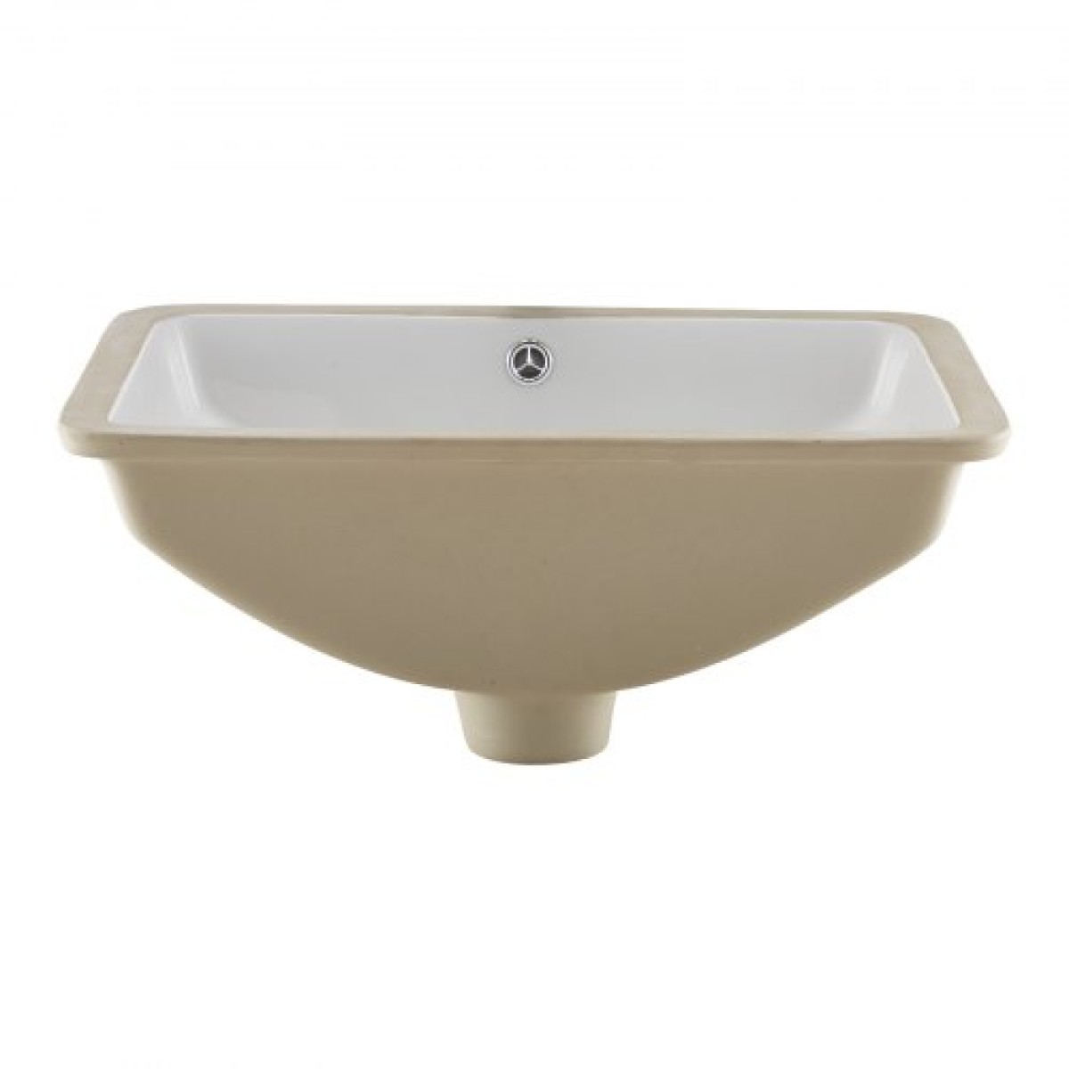 Νεροχύτης μπάνιου VEVOR Undermount, 530 x 375 mm Ορθογώνιος λευκός κεραμικός νεροχύτης με τρύπα υπερχείλισης, κάτω από πάγκο σε μοντέρνο νιπτήρα μπάνιου νεροχύτη, ορθογώνιο για μικρό χώρο