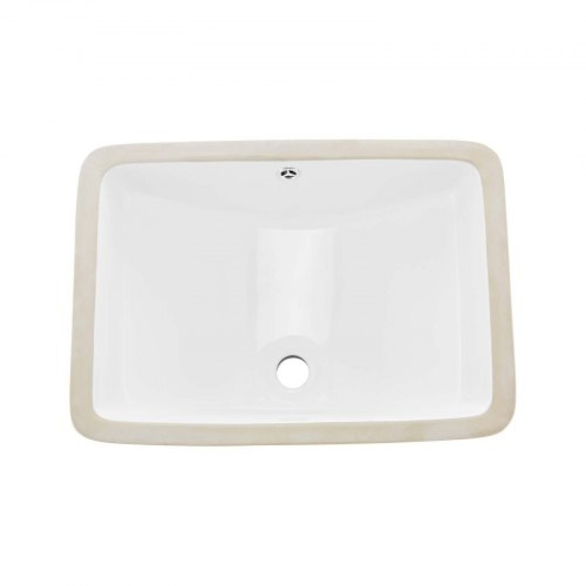 Νεροχύτης μπάνιου VEVOR Undermount, 530 x 375 mm Ορθογώνιος λευκός κεραμικός νεροχύτης με τρύπα υπερχείλισης, κάτω από πάγκο σε μοντέρνο νιπτήρα μπάνιου νεροχύτη, ορθογώνιο για μικρό χώρο