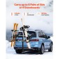 Βάση για σκι και Snowboard VEVOR Hitch, Ταιριάζει σε δέκτη 50 mm, Μεταφέρει έως και 6 ζευγάρια σκι ή 4 Snowboard, Σχάρα για Αυτοκίνητο με Κλειδαριά, Λουράκι ασφαλείας, Πρόσβαση με κλίση, Λαστιχένια επένδυση