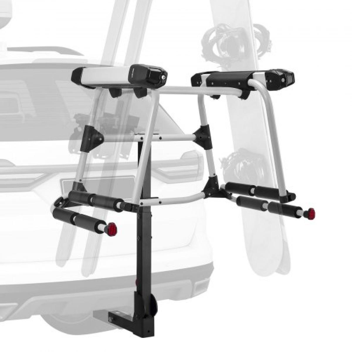 Βάση για σκι και Snowboard VEVOR Hitch, Ταιριάζει σε δέκτη 50 mm, Μεταφέρει έως και 6 ζευγάρια σκι ή 4 Snowboard, Σχάρα για Αυτοκίνητο με Κλειδαριά, Λουράκι ασφαλείας, Πρόσβαση με κλίση, Λαστιχένια επένδυση
