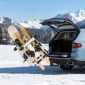 Βάση για σκι και Snowboard VEVOR Hitch, Ταιριάζει σε δέκτη 50 mm, Μεταφέρει έως και 6 ζευγάρια σκι ή 4 Snowboard, Σχάρα για Αυτοκίνητο με Κλειδαριά, Λουράκι ασφαλείας, Πρόσβαση με κλίση, Λαστιχένια επένδυση