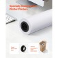Χαρτί ευρείας μορφής VEVOR, 609,6 mm x 45,7 m Roll Plotter, 8 Rolls CAD Bond Rolls με 50,8 mm Core, 80 Rolls Plotter GSM, για σχέδια CAD, μηχανολογικά σχέδια, χάρτες GIS και αρχιτεκτονικά σχέδια