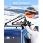 Βάση οροφής VEVOR Ski & Snowboard, Μεταφορά έως και 6 ζευγάρια σκι ή 4 Snowboard, 2 ΤΕΜ. Αλουμινένια Universal θήκη οροφής αυτοκινήτου με κλειδαριά και λαστιχένια επένδυση για καλάμι ψαρέματος, ταιριάζουν με τις περισσότερες εγκάρσιες ράβδους