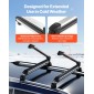 Βάση οροφής VEVOR Ski & Snowboard, Μεταφορά έως και 6 ζευγάρια σκι ή 4 Snowboard, 2 ΤΕΜ. Αλουμινένια Universal θήκη οροφής αυτοκινήτου με κλειδαριά και λαστιχένια επένδυση για καλάμι ψαρέματος, ταιριάζουν με τις περισσότερες εγκάρσιες ράβδους