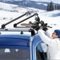 Βάση οροφής VEVOR Ski & Snowboard, Μεταφορά έως και 6 ζευγάρια σκι ή 4 Snowboard, 2 ΤΕΜ. Αλουμινένια Universal θήκη οροφής αυτοκινήτου με κλειδαριά και λαστιχένια επένδυση για καλάμι ψαρέματος, ταιριάζουν με τις περισσότερες εγκάρσιες ράβδους