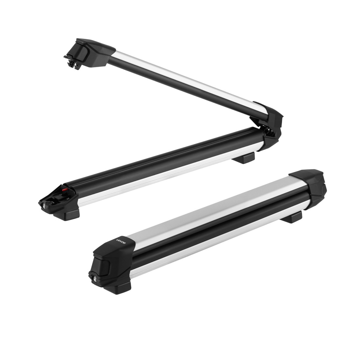 Βάση οροφής VEVOR Ski & Snowboard, Μεταφορά έως και 6 ζευγάρια σκι ή 4 Snowboard, 2 ΤΕΜ. Αλουμινένια Universal θήκη οροφής αυτοκινήτου με κλειδαριά και λαστιχένια επένδυση για καλάμι ψαρέματος, ταιριάζουν με τις περισσότερες εγκάρσιες ράβδους