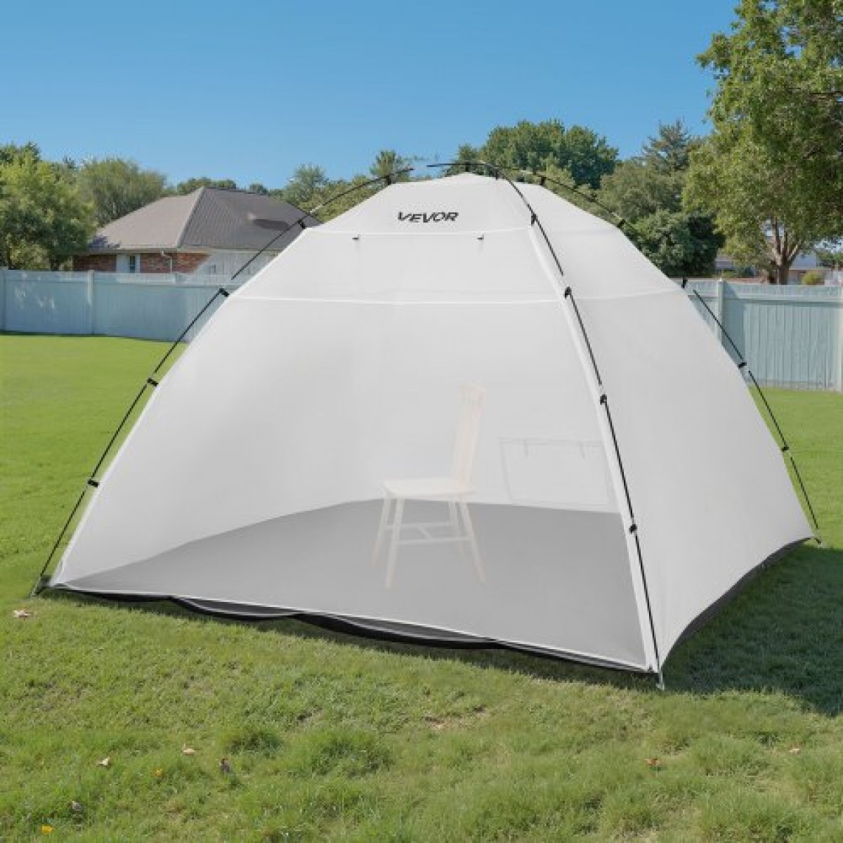 VEVOR Portable Paint Booth Tent, 2950 x 2920 x 2020mm Painting Tent Station, Spray Shelter με ενσωματωμένο δάπεδο & δικτυωτή οθόνη, μεγάλος χώρος, Oxford σκηνές βαφής με σπρέι για ντουλάπια, καρέκλες, τραπέζια