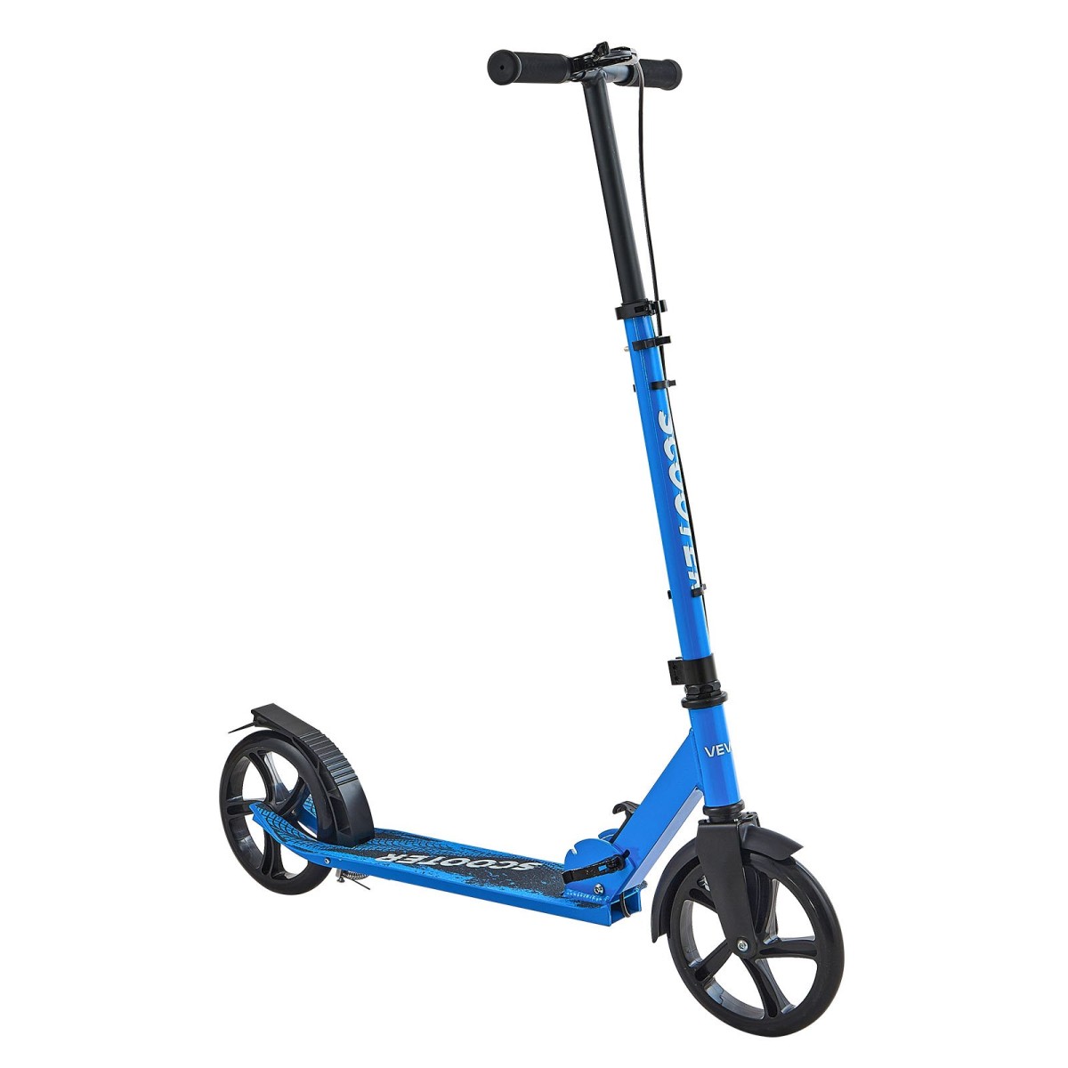 VEVOR Kick Scooter για Παιδιά Ηλικιών 8+, Εφήβους και Ενήλικες, Μικρό σκούτερ 2 τροχών με τιμόνι ρυθμιζόμενο σε ύψος, φαρδύ αντιολισθητικό κατάστρωμα, αναδιπλούμενο ελαφρύ για αγόρια και κορίτσια έως 99,8 κιλά, μαύρο + μπλε