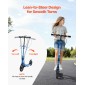 VEVOR Kick Scooter για Παιδιά Ηλικιών 8+, Εφήβους και Ενήλικες, Μικρό σκούτερ 2 τροχών με τιμόνι ρυθμιζόμενο σε ύψος, φαρδύ αντιολισθητικό κατάστρωμα, αναδιπλούμενο ελαφρύ για αγόρια και κορίτσια έως 99,8 κιλά, μαύρο + μπλε