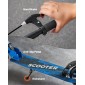 VEVOR Kick Scooter για Παιδιά Ηλικιών 8+, Εφήβους και Ενήλικες, Μικρό σκούτερ 2 τροχών με τιμόνι ρυθμιζόμενο σε ύψος, φαρδύ αντιολισθητικό κατάστρωμα, αναδιπλούμενο ελαφρύ για αγόρια και κορίτσια έως 99,8 κιλά, μαύρο + μπλε