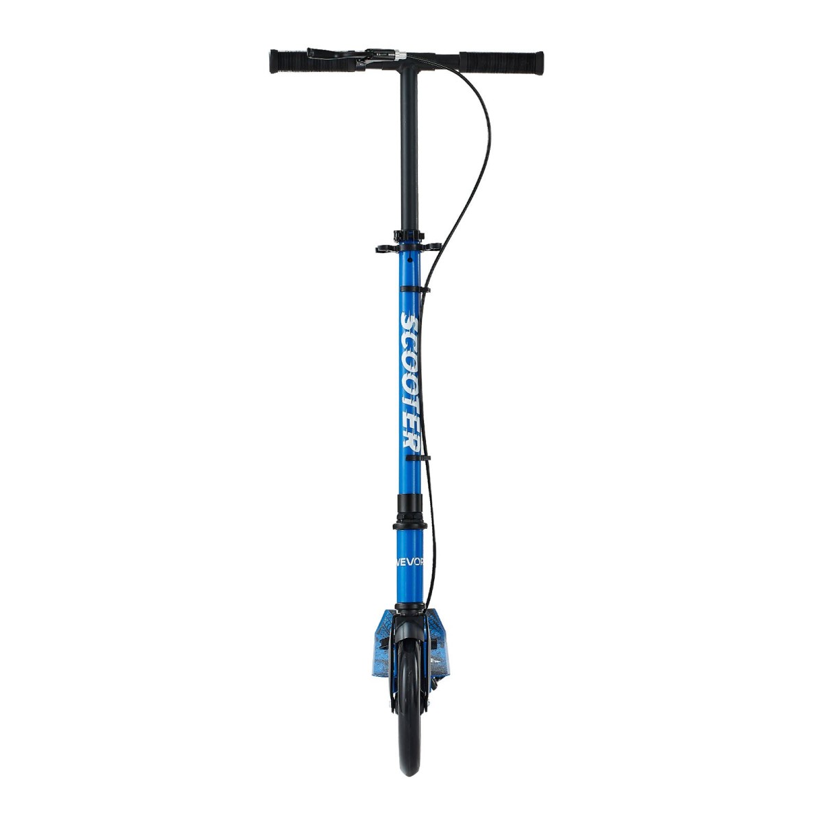 VEVOR Kick Scooter για Παιδιά Ηλικιών 8+, Εφήβους και Ενήλικες, Μικρό σκούτερ 2 τροχών με τιμόνι ρυθμιζόμενο σε ύψος, φαρδύ αντιολισθητικό κατάστρωμα, αναδιπλούμενο ελαφρύ για αγόρια και κορίτσια έως 99,8 κιλά, μαύρο + μπλε