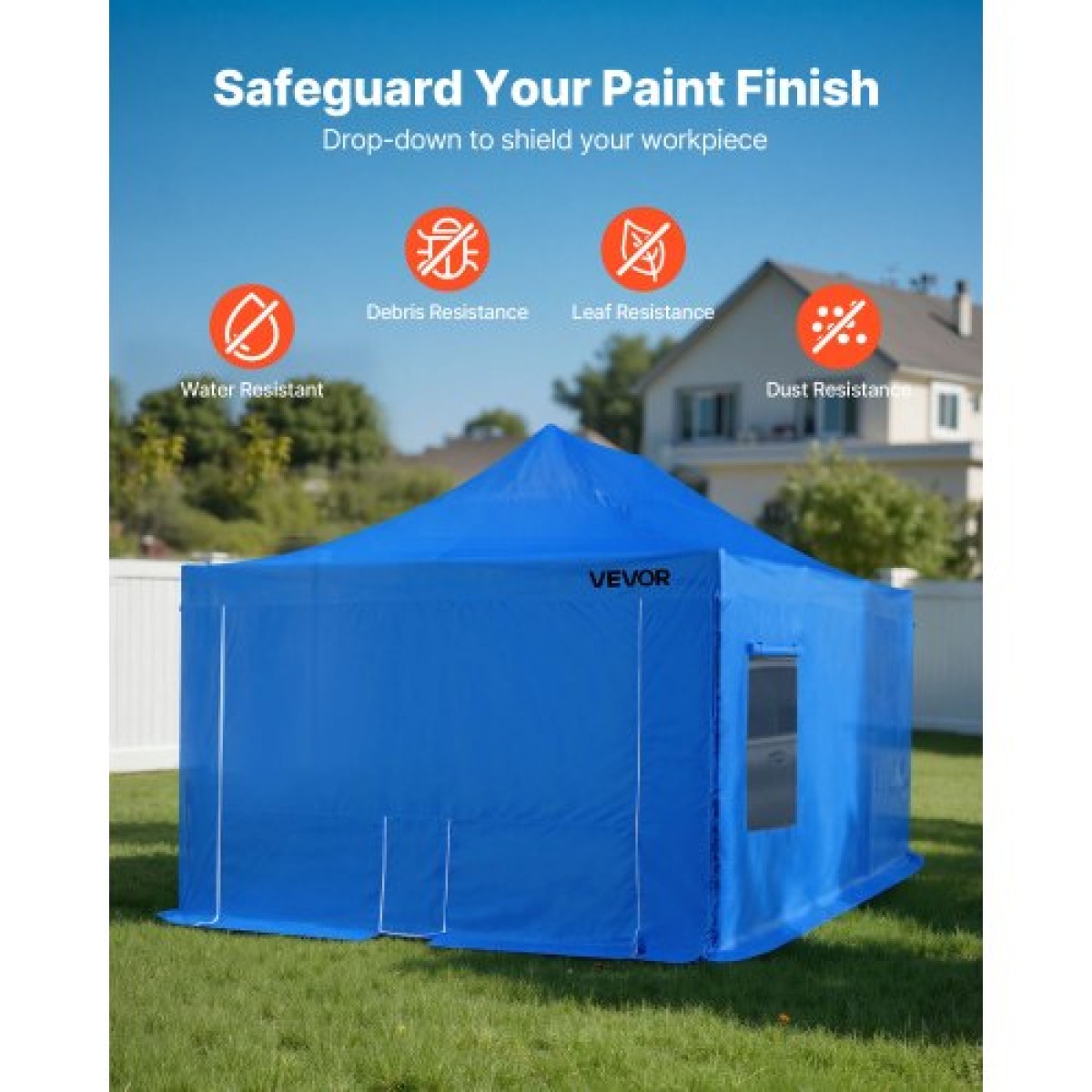 VEVOR Portable Paint Booth Ten, 5870 x 3980 x 1780mm Portable Garage Spray Tent, Waterproof spray booth with foldable frame design & 4 Mesh side windows for Auto Parts, Έπιπλα, Βαφή αυτοκινήτου