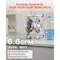 VEVOR Air Operated Double Diaphragm Pump, 25 L/min Max, Standard Int & Out Out Air Pneumatic Waste Oil Transfer Pump, Σώμα από κράμα αλουμινίου, Διπλά διαφράγματα, για ντίζελ, γράσο, κηροζίνη, βενζίνη