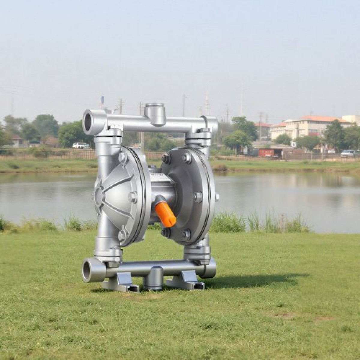 VEVOR Air Operated Double Diaphragm Pump, 25 L/min Max, Standard Int & Out Out Air Pneumatic Waste Oil Transfer Pump, Σώμα από κράμα αλουμινίου, Διπλά διαφράγματα, για ντίζελ, γράσο, κηροζίνη, βενζίνη