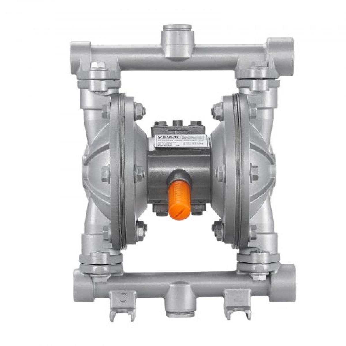 VEVOR Air Operated Double Diaphragm Pump, 25 L/min Max, Standard Int & Out Out Air Pneumatic Waste Oil Transfer Pump, Σώμα από κράμα αλουμινίου, Διπλά διαφράγματα, για ντίζελ, γράσο, κηροζίνη, βενζίνη
