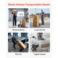 Φορτηγό VEVOR, Χωρητικότητα 226,9 kg, βαρέως τύπου Hand Truck Dolly με αντιολισθητικές ρόδες & λαβή, φορητό τρόλεϊ από κράμα αλουμινίου με ιμάντα πρόσδεσης για μετακίνηση σπιτιού, γραφείου, αποθήκης