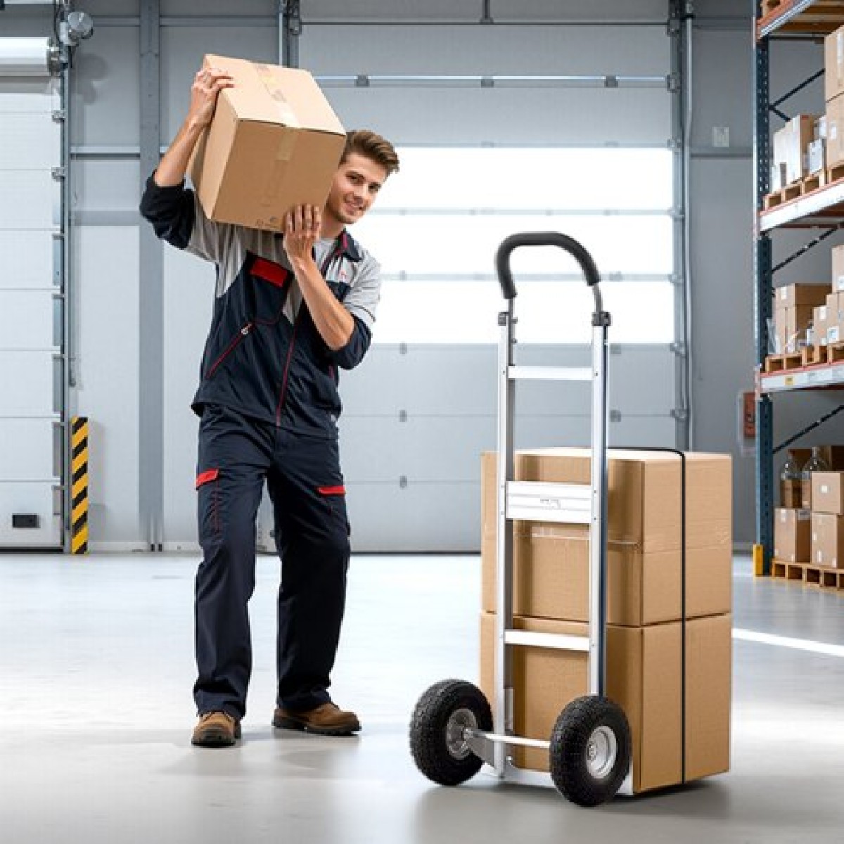 Φορτηγό VEVOR, Χωρητικότητα 226,9 kg, βαρέως τύπου Hand Truck Dolly με αντιολισθητικές ρόδες & λαβή, φορητό τρόλεϊ από κράμα αλουμινίου με ιμάντα πρόσδεσης για μετακίνηση σπιτιού, γραφείου, αποθήκης