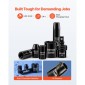 VEVOR 1/2 in Drive Impact Socket Set, 39 τεμαχίων, 6 Point Deep & Shallow Impact Sockets, Metric 9 έως 30 mm, Cr-V Steel Υψηλής αντοχής, με Universal Joint, Dual Size Marks, Heavy Duty Carry Case