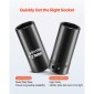 VEVOR 1/2 in Drive Impact Socket Set, 39 τεμαχίων, 6 Point Deep & Shallow Impact Sockets, Metric 9 έως 30 mm, Cr-V Steel Υψηλής αντοχής, με Universal Joint, Dual Size Marks, Heavy Duty Carry Case