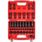 VEVOR 1/2 in Drive Impact Socket Set, 39 τεμαχίων, 6 Point Deep & Shallow Impact Sockets, Metric 9 έως 30 mm, Cr-V Steel Υψηλής αντοχής, με Universal Joint, Dual Size Marks, Heavy Duty Carry Case