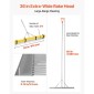 VEVOR Landscape Rake, Λαβή πλάτους 914 mm 2590 mm, Εργαλείο βαρέως τύπου αλουμινίου εξωραϊσμού φύλλων, Επίπεδο ασφάλτου για χαλάρωση εδάφους, κήπου και αυλής, χαλίκι λίμνης & περιποίηση γκαζόν παραλίας, σχοινί 15,8 m