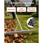 VEVOR Landscape Rake, Λαβή πλάτους 914 mm 2590 mm, Εργαλείο βαρέως τύπου αλουμινίου εξωραϊσμού φύλλων, Επίπεδο ασφάλτου για χαλάρωση εδάφους, κήπου και αυλής, χαλίκι λίμνης & περιποίηση γκαζόν παραλίας, σχοινί 15,8 m