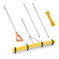 VEVOR Landscape Rake, Λαβή πλάτους 914 mm 2590 mm, Εργαλείο βαρέως τύπου αλουμινίου εξωραϊσμού φύλλων, Επίπεδο ασφάλτου για χαλάρωση εδάφους, κήπου και αυλής, χαλίκι λίμνης & περιποίηση γκαζόν παραλίας, σχοινί 15,8 m