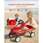 VEVOR Pull-Along Wagon για παιδιά, Βαγόνια νηπίων 101 cm, Υποστηρίζει έως 80 κιλά, Βαγόνια παντός εδάφους με λαβή, Δώρο γενεθλίων για παιδική κηπουρική Κάμπινγκ στην παραλία, κόκκινο