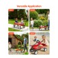 VEVOR Pull-Along Wagon για παιδιά, Βαγόνια νηπίων 101 cm, Υποστηρίζει έως 80 κιλά, Βαγόνια παντός εδάφους με λαβή, Δώρο γενεθλίων για παιδική κηπουρική Κάμπινγκ στην παραλία, κόκκινο
