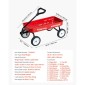 VEVOR Pull-Along Wagon για παιδιά, Βαγόνια νηπίων 101 cm, Υποστηρίζει έως 80 κιλά, Βαγόνια παντός εδάφους με λαβή, Δώρο γενεθλίων για παιδική κηπουρική Κάμπινγκ στην παραλία, κόκκινο