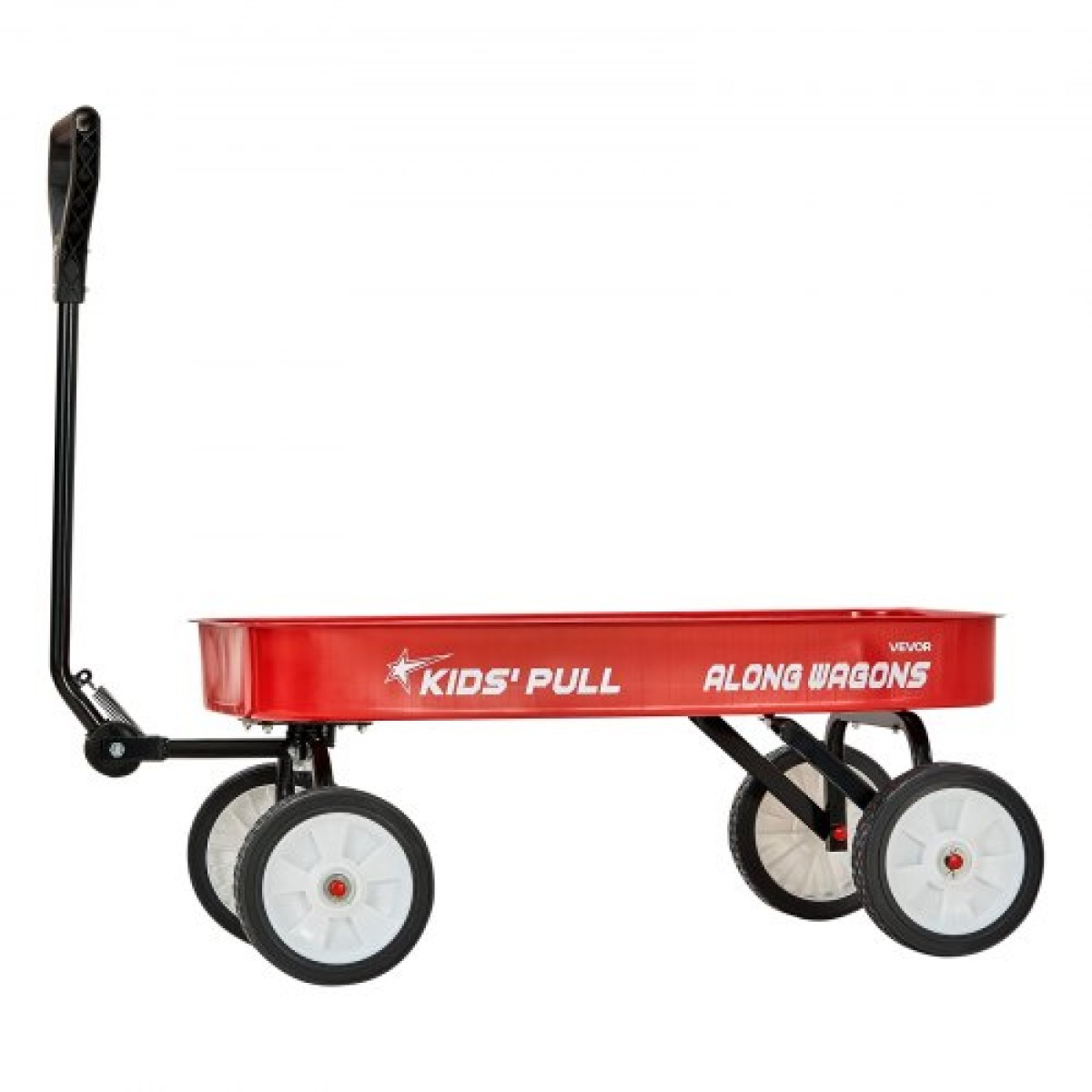VEVOR Pull-Along Wagon για παιδιά, Βαγόνια νηπίων 101 cm, Υποστηρίζει έως 80 κιλά, Βαγόνια παντός εδάφους με λαβή, Δώρο γενεθλίων για παιδική κηπουρική Κάμπινγκ στην παραλία, κόκκινο