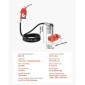 Αντλία μεταφοράς καυσίμου VEVOR, 12V DC 40 L/min, Φορητό κιτ αντλίας μεταφοράς ντίζελ, με ακροφύσιο αυτόματης απενεργοποίησης, σωλήνας εκκένωσης, προστασία υπερθέρμανσης, καλώδιο τροφοδοσίας, αντιεκρηκτικό, για βενζίνη πετρελαίου κηροζίνης