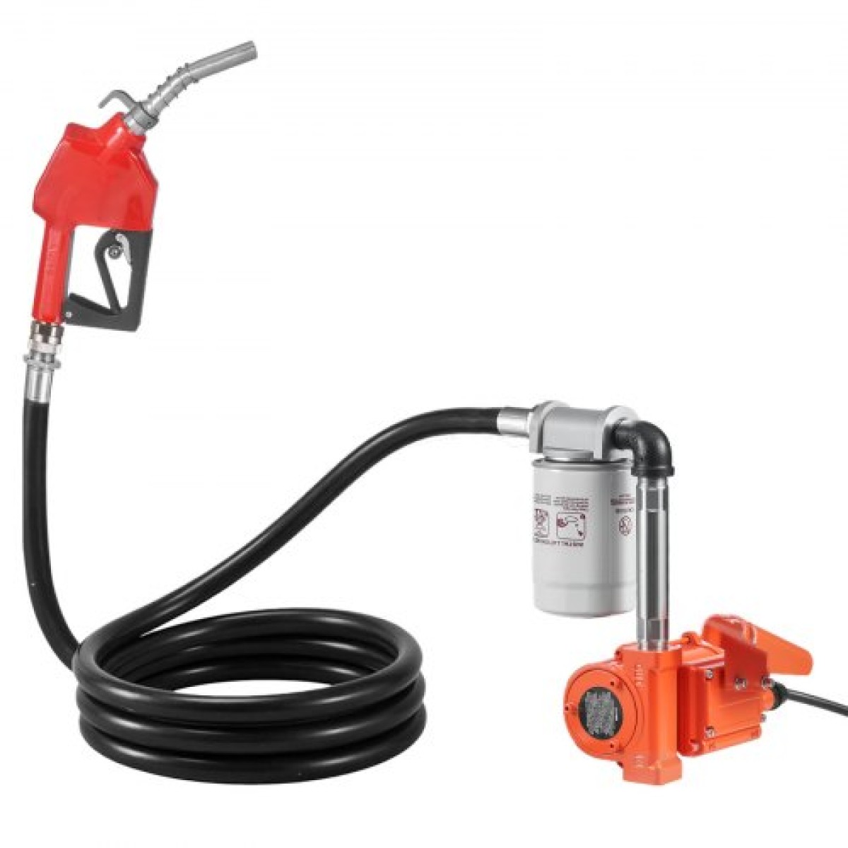Αντλία μεταφοράς καυσίμου VEVOR, 12V DC 40 L/min, Φορητό κιτ αντλίας μεταφοράς ντίζελ, με ακροφύσιο αυτόματης απενεργοποίησης, σωλήνας εκκένωσης, προστασία υπερθέρμανσης, καλώδιο τροφοδοσίας, αντιεκρηκτικό, για βενζίνη πετρελαίου κηροζίνης