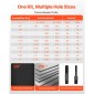 VEVOR Knockout Punch Set, 147,1 kN Hydraulic Knockout Set, KO Tool Kit Hole Making Tool, KO Tools Kit W/10 Dies for Metal Electrical Cabine, Electrical Control Cabine, Switch Cabine