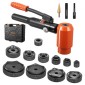 VEVOR Knockout Punch Set, 147,1 kN Hydraulic Knockout Set, KO Tool Kit Hole Making Tool, KO Tools Kit W/10 Dies for Metal Electrical Cabine, Electrical Control Cabine, Switch Cabine