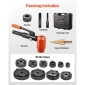 VEVOR Knockout Punch Set, 147,1 kN Hydraulic Knockout Set, KO Tool Kit Hole Making Tool, KO Tools Kit W/10 Dies for Metal Electrical Cabine, Electrical Control Cabine, Switch Cabine
