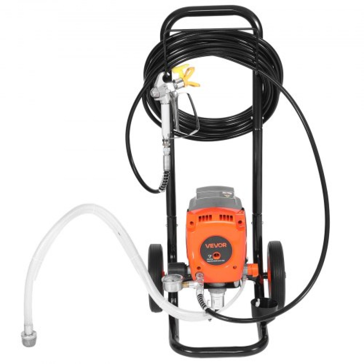 Ψεκαστήρας χρωμάτων VEVOR Stand Airless, 900W, 3300PSI Ψεκαστήρας χωρίς αέρα υψηλής πίεσης με καρότσι, βούρτσα καθαρισμού, σωλήνας, ράβδο προέκτασης, ακροφύσια, ηλεκτρικό μηχάνημα βαφής για εσωτερικούς ή εξωτερικούς χώρους σπιτιού
